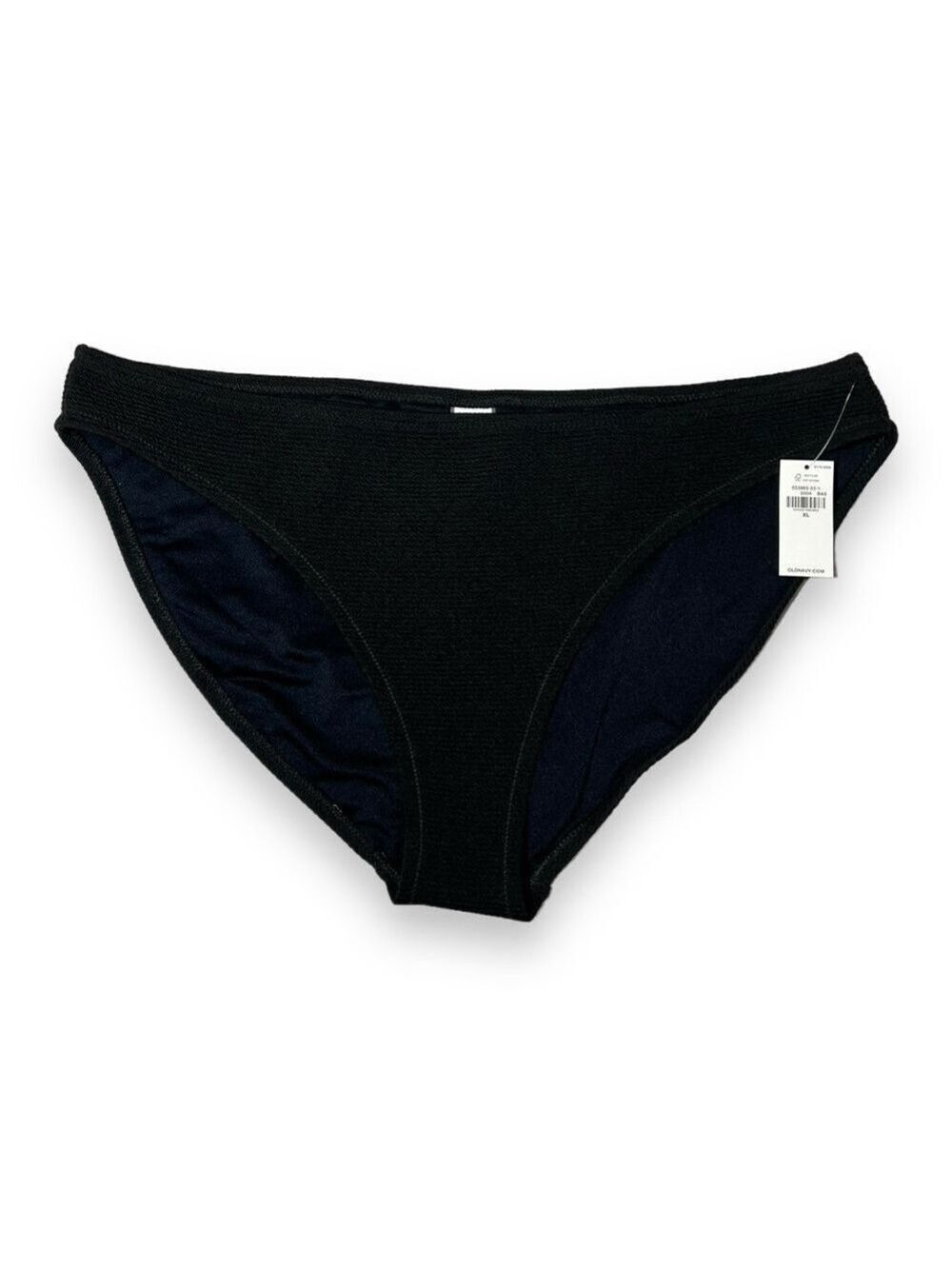 Old Navy Women’s Classic Pucker Bikini Swim Bottoms Black Jack Size XL